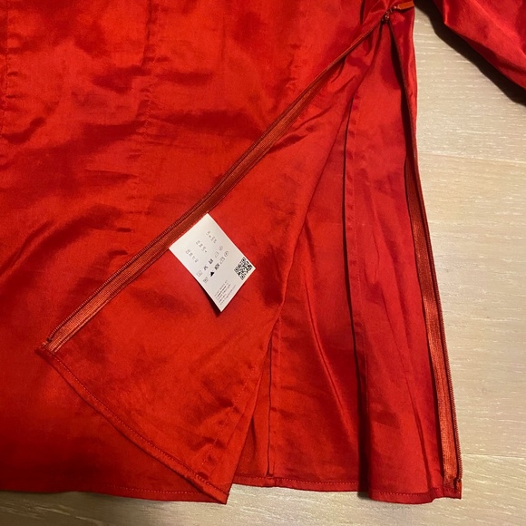BOSS women's, red fitted shirt, size 4 - Picture 6 of 7